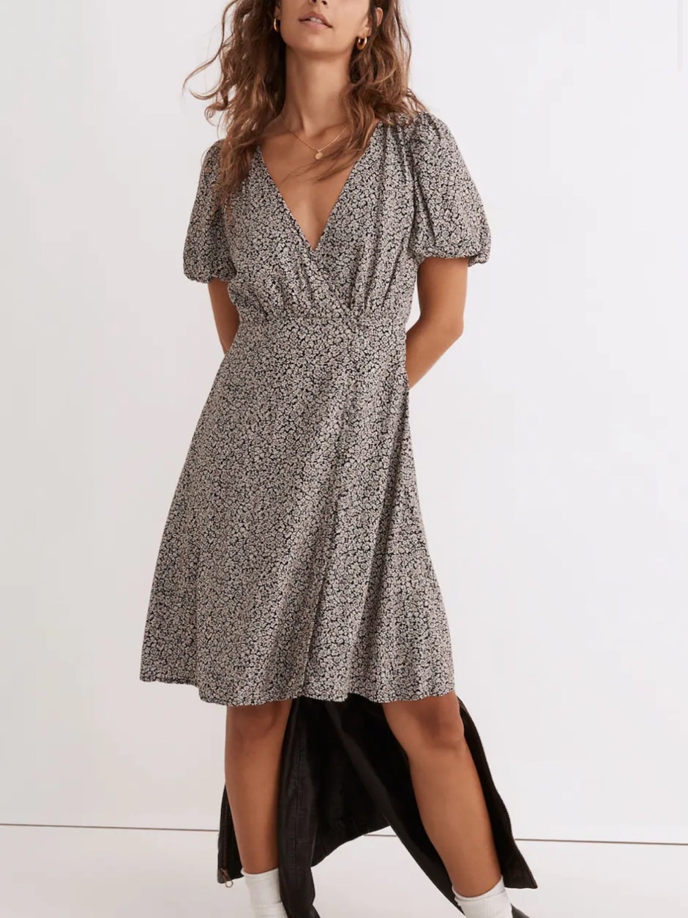 Madewell Challis Wrap Mini Dress in Tudor Floral Size 00